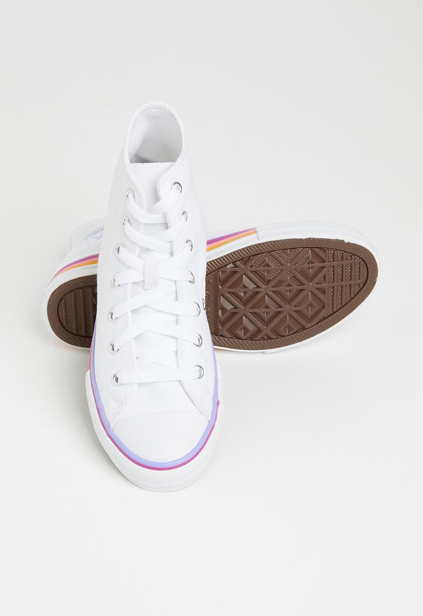 Converse - Chuck taylor all star striped midsolehi - white/twilight pulse
