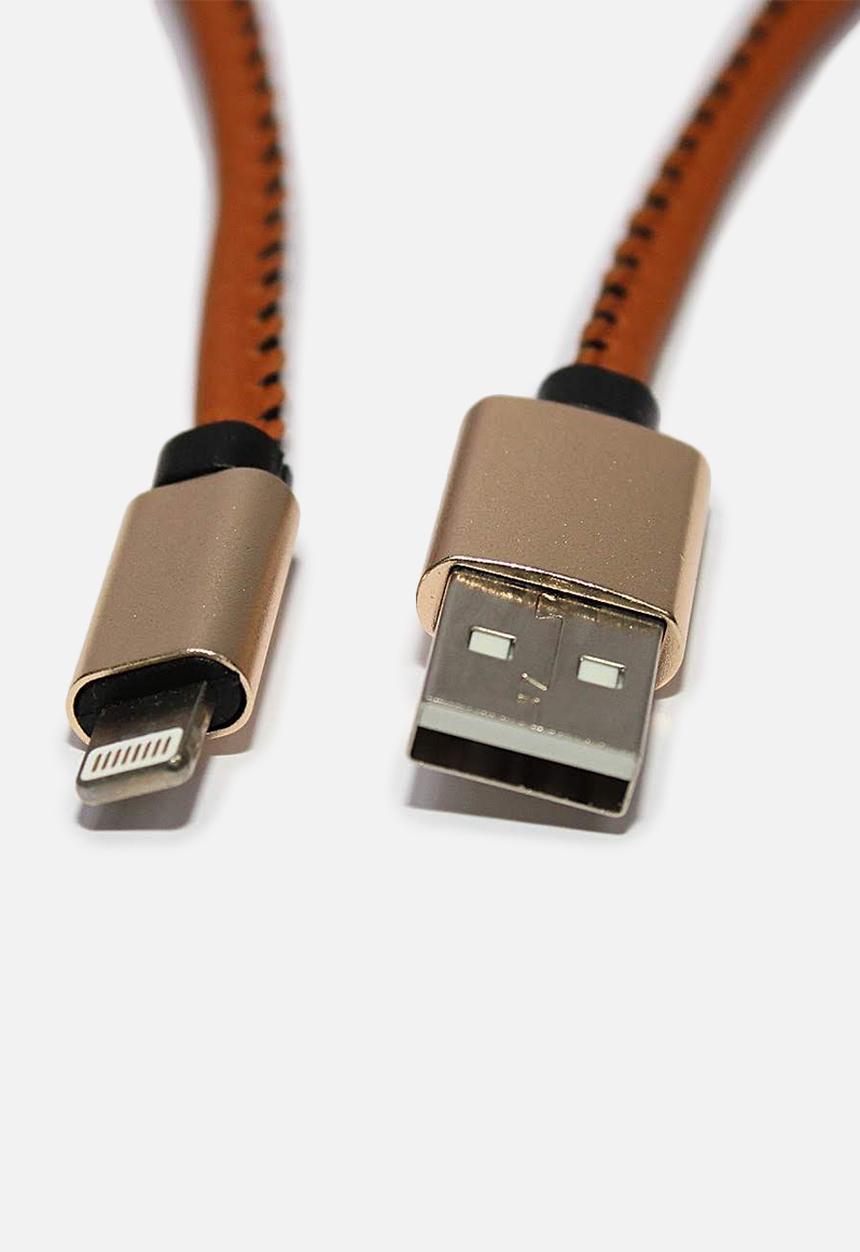 Tech Cult - Vegan leather cable- brown