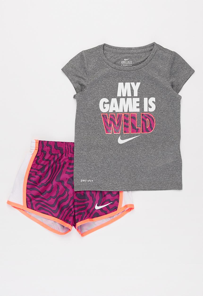 Nike - Nike electric zebra short set - multi