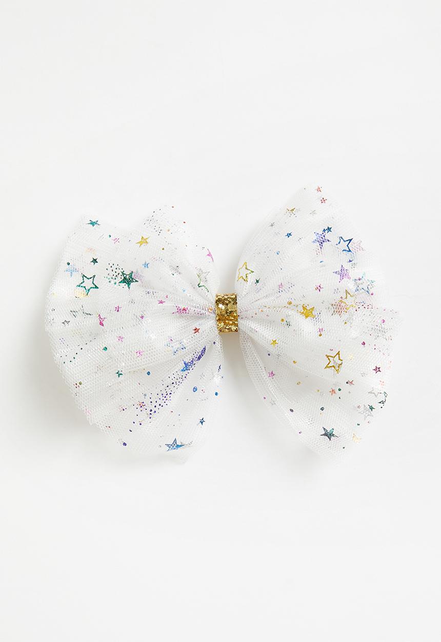 Pop Candy - Girls bow hair clip - white