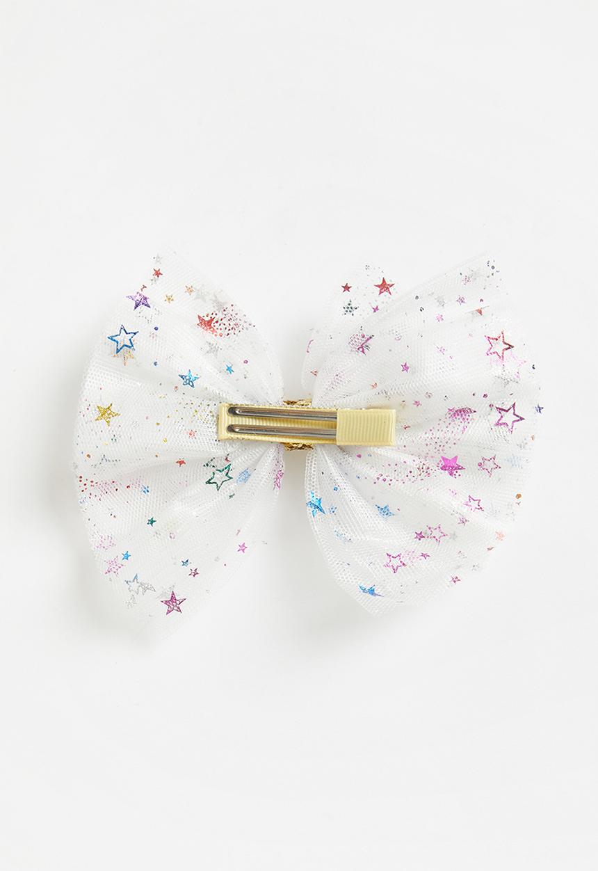 Pop Candy - Girls bow hair clip - white