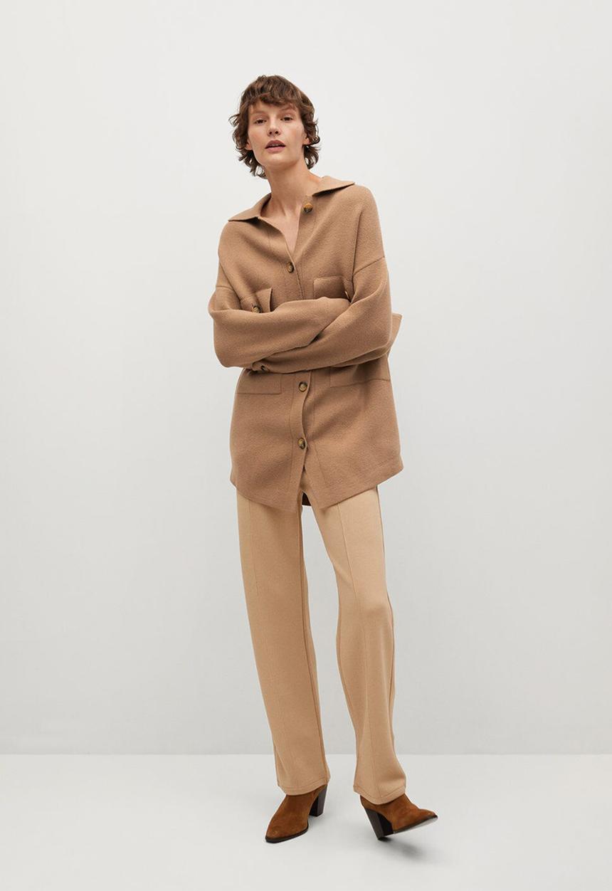 MANGO - Cardigan martish - brown