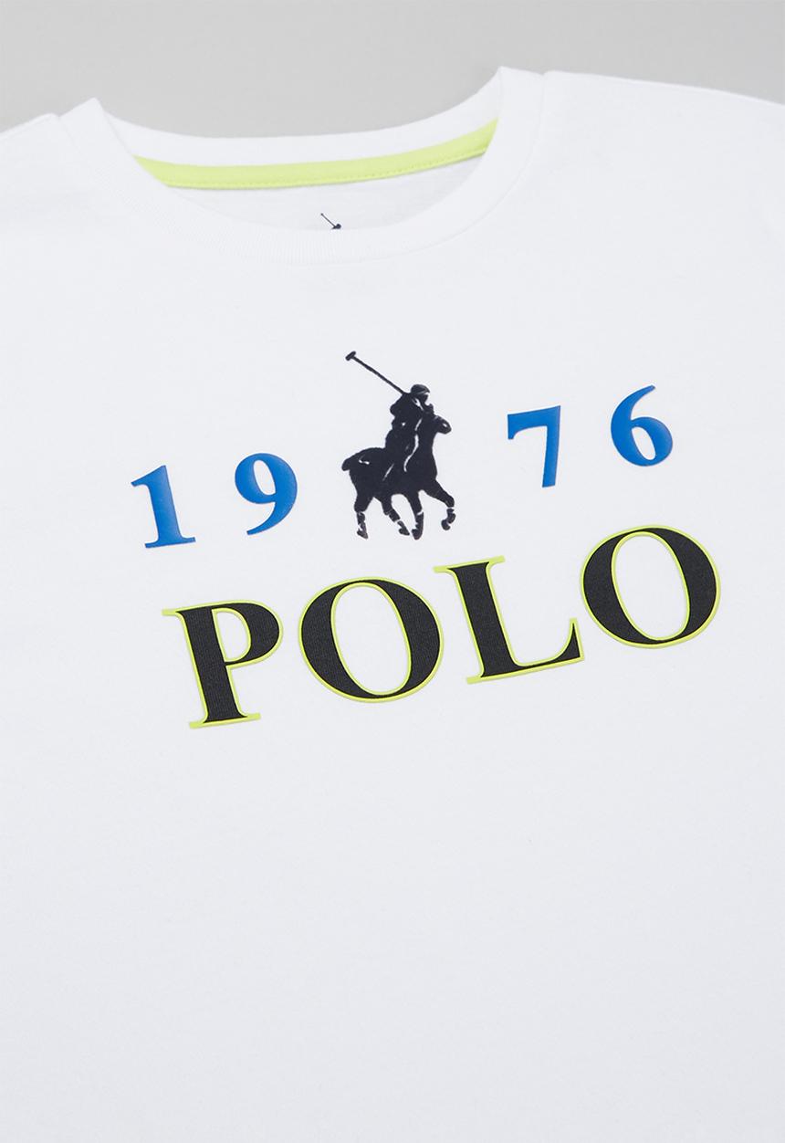 POLO - Boys daniel printed short sleeve tee - white