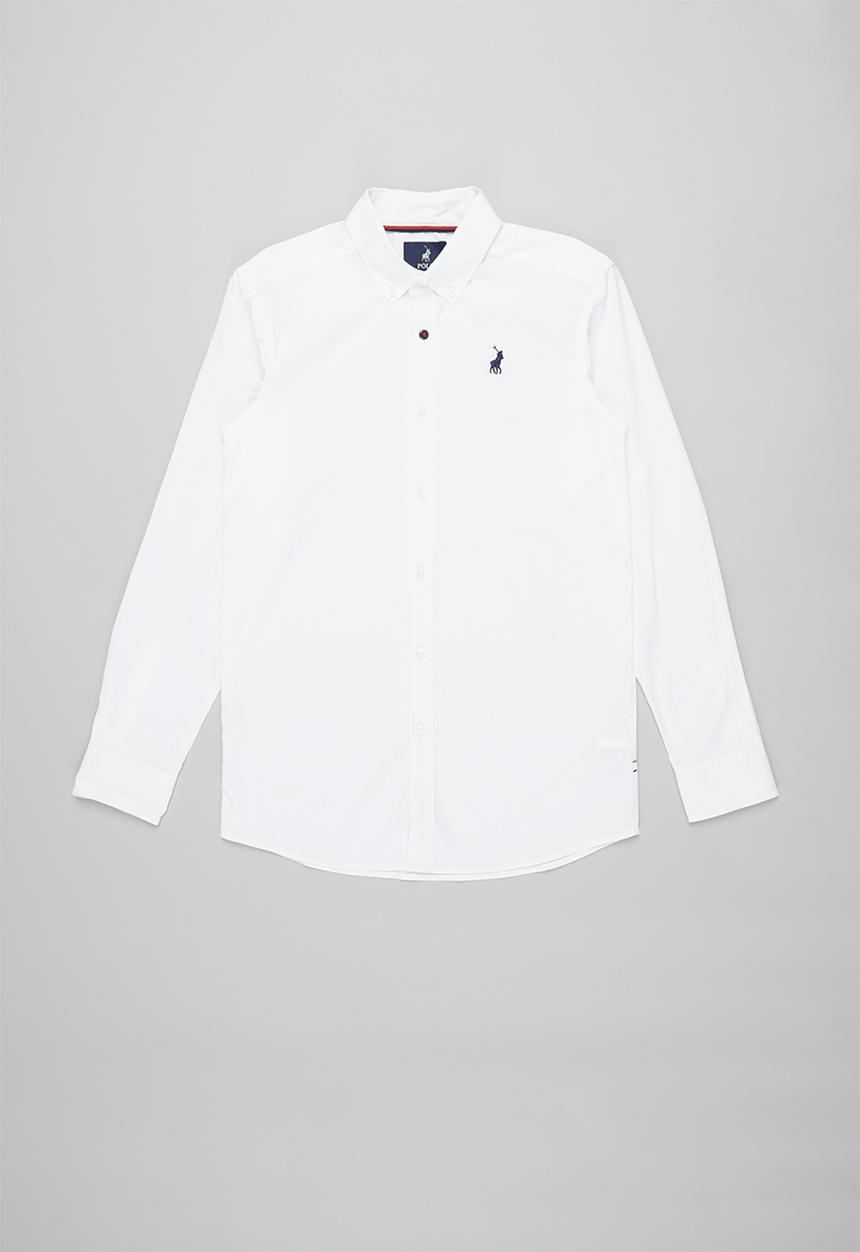 POLO - Boys nicholas long sleeve shirt - white