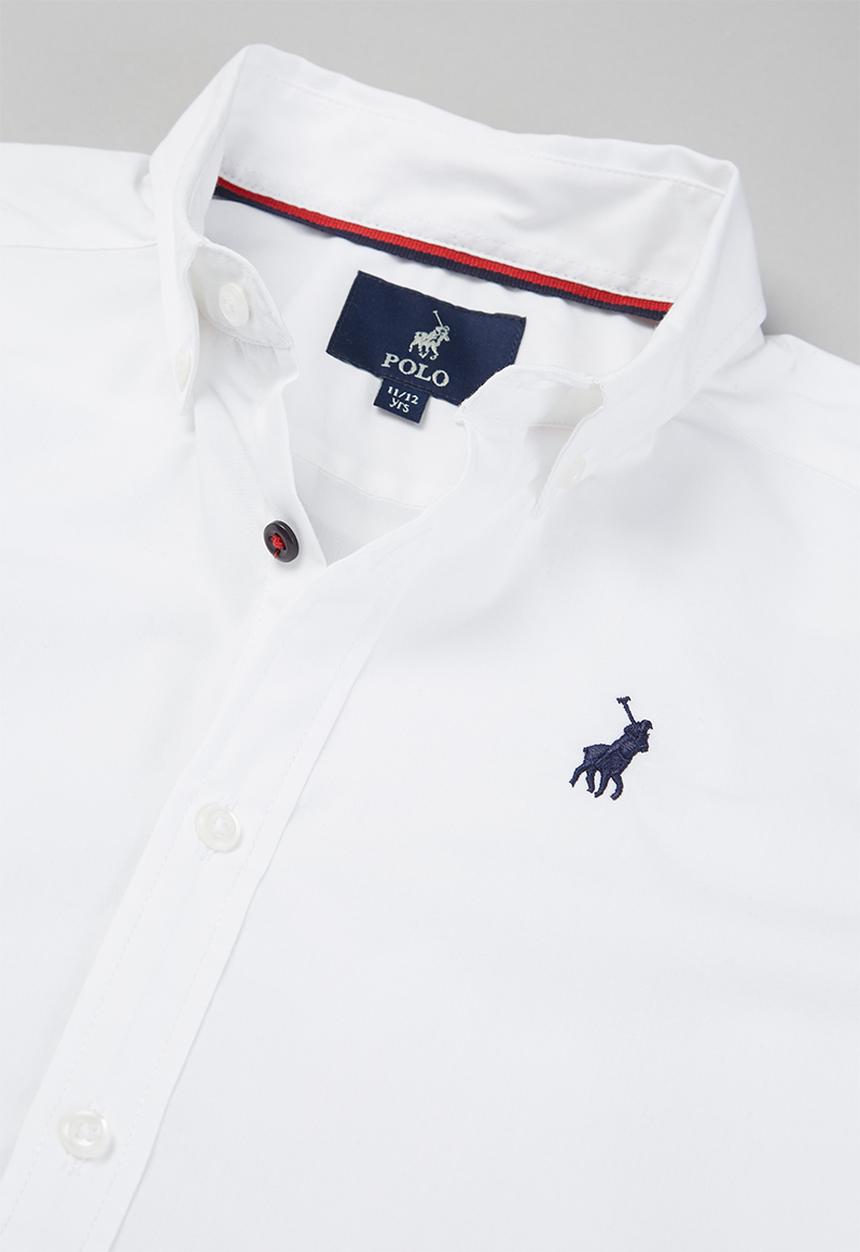 POLO - Boys nicholas long sleeve shirt - white