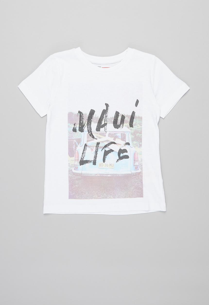 MINOTI - Maui life T-shirt - white