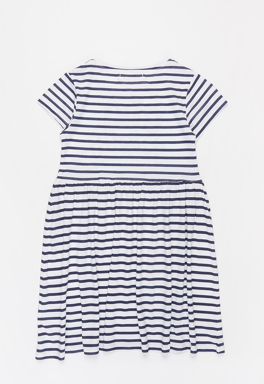MINOTI - Girls basic power dress - white & navy