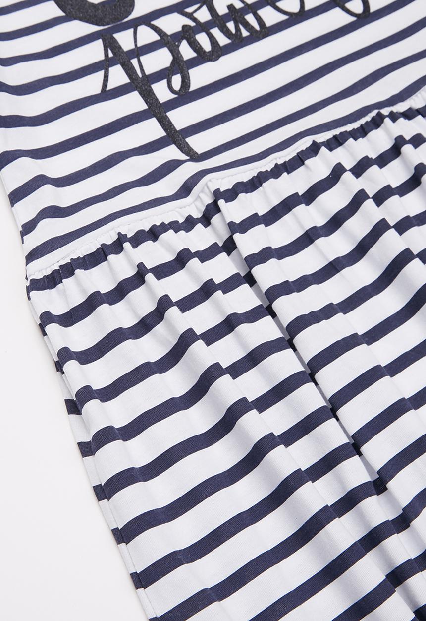 MINOTI - Girls basic power dress - white & navy