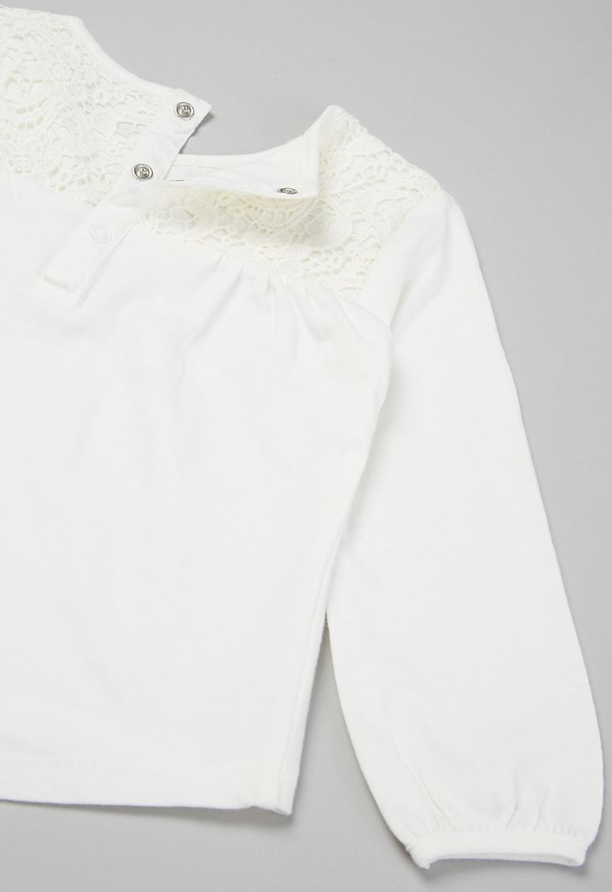 MINOTI - Long sleeve top & legging set cream - white & pink