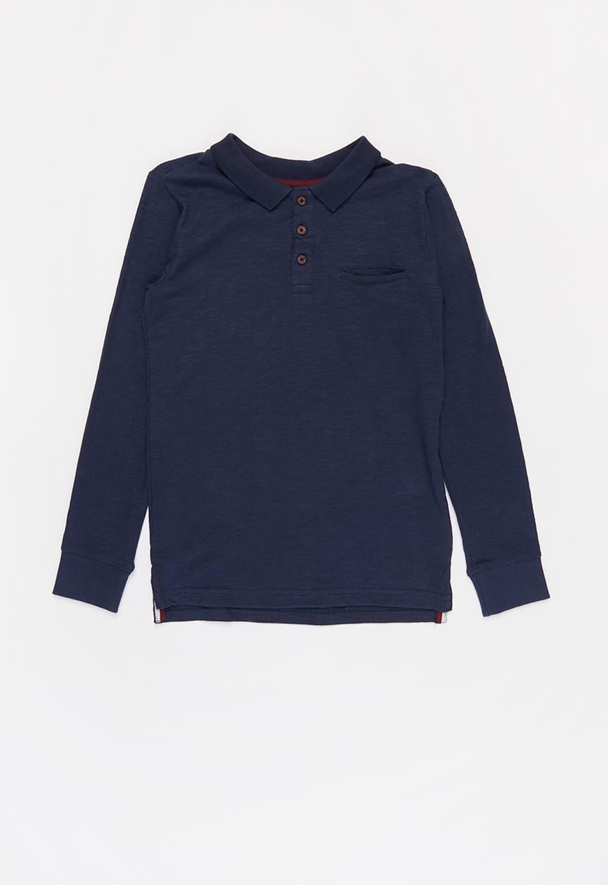 MINOTI - Parisian slub polo shirt - navy