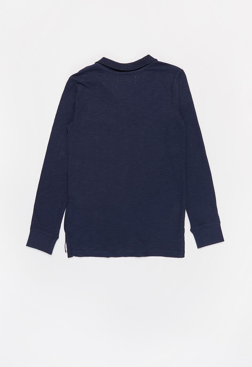 MINOTI - Parisian slub polo shirt - navy