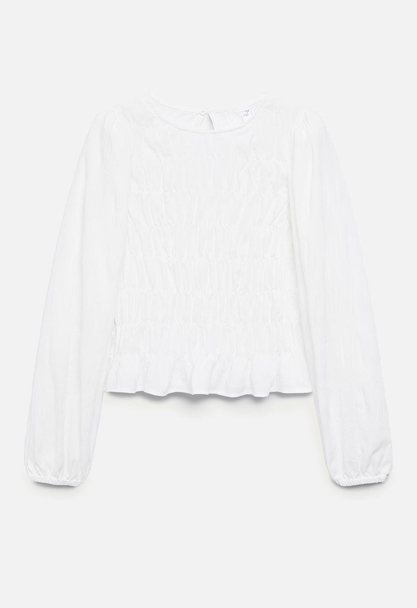 MANGO - Blouse lamb - off white 