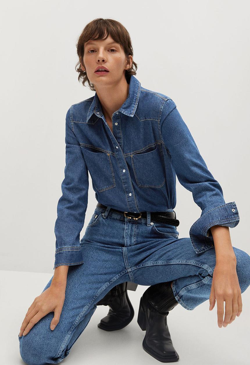 MANGO - Jeans mom - blue