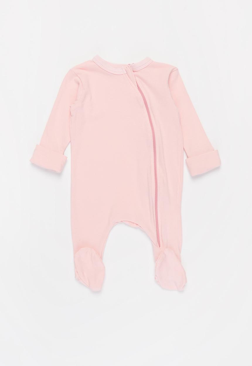 Baby Star - Zip closure babygrow - blush