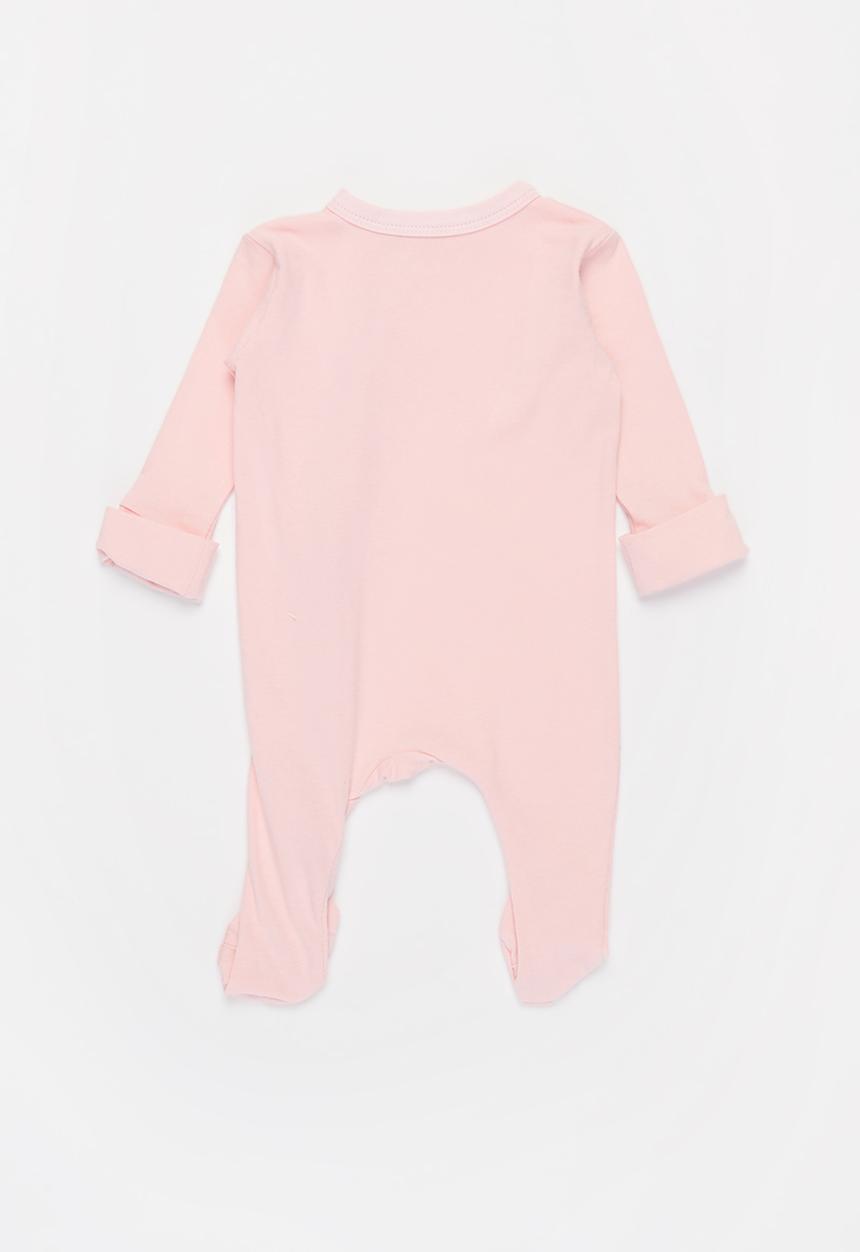Baby Star - Zip closure babygrow - blush