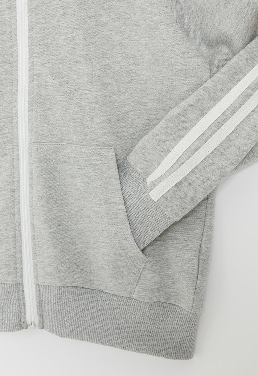 Pop Candy - Boys side tape zip through hoodie - grey