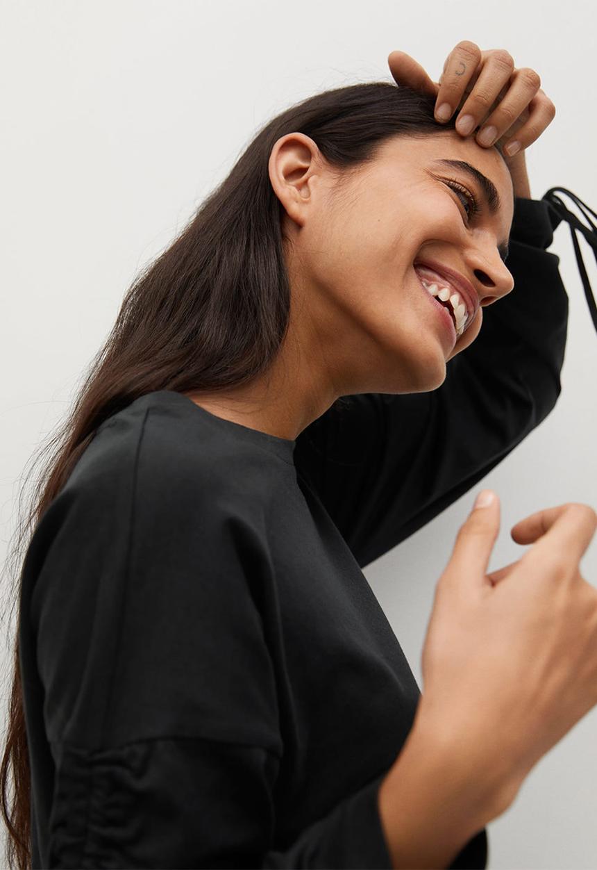 MANGO - T-shirt carlota - black