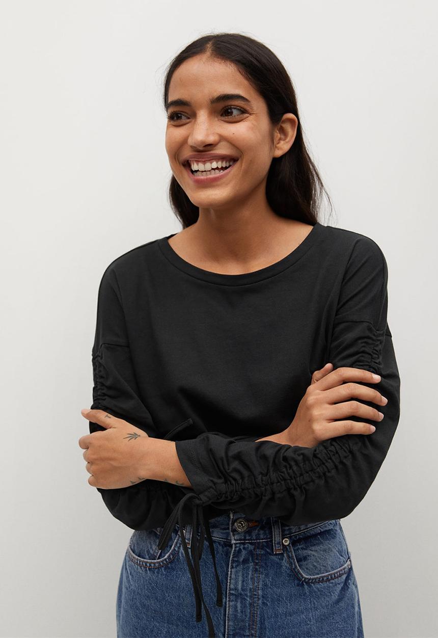 MANGO - T-shirt carlota - black