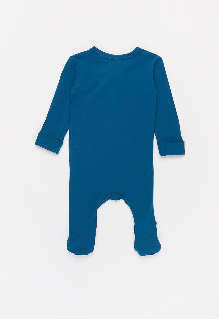 Baby Star - Zip closure babygrow - sailor blue
