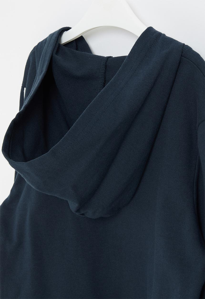 Pop Candy - Boys side tape zip through hoodie - navy