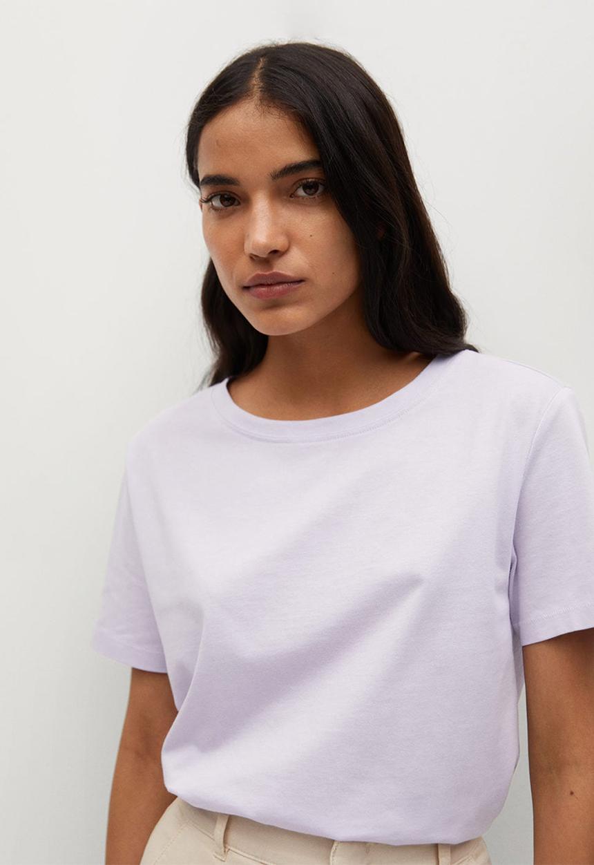 MANGO - T-shirt chalaca - pastel purple