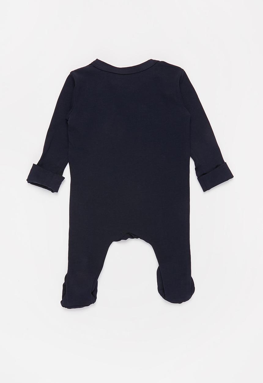 Baby Star - Zip closure babygrow - navy