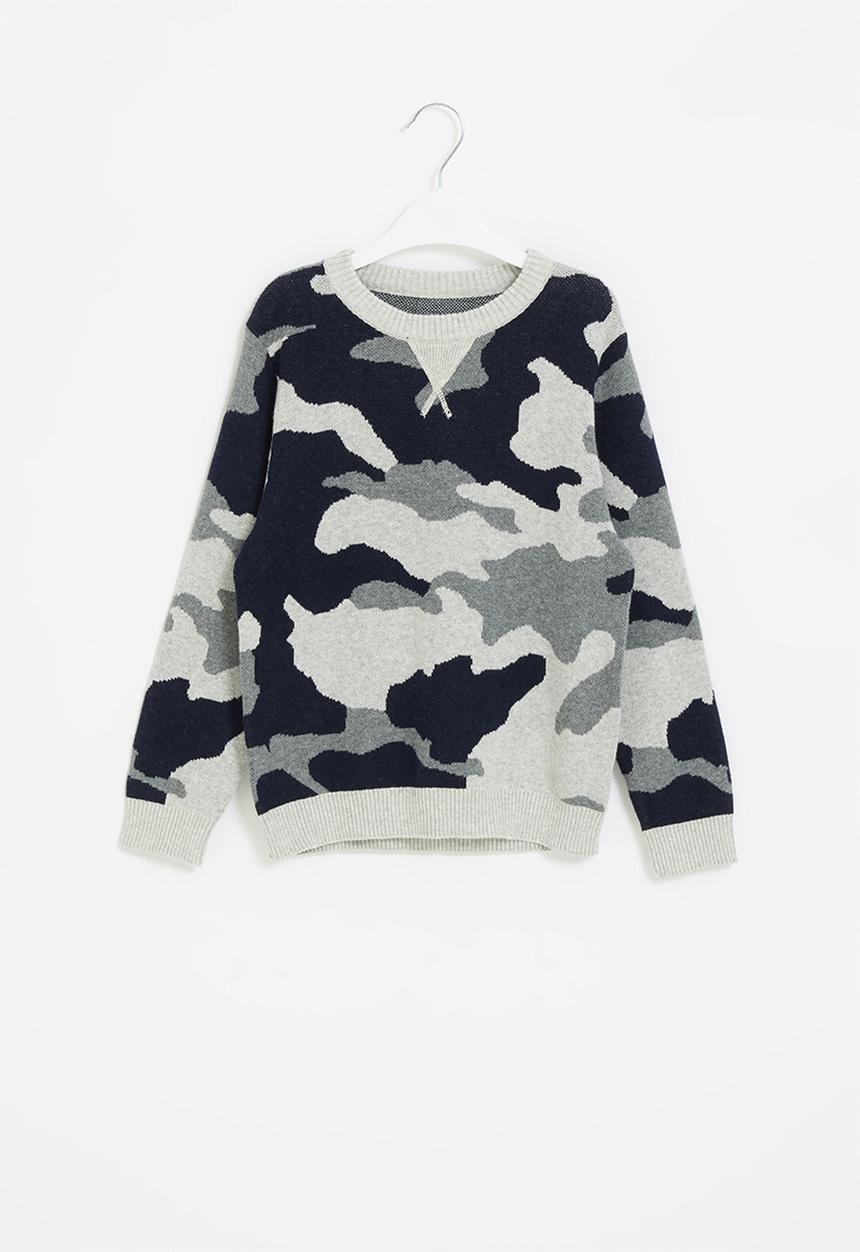 Pop Candy - Boys camo sweater - multi
