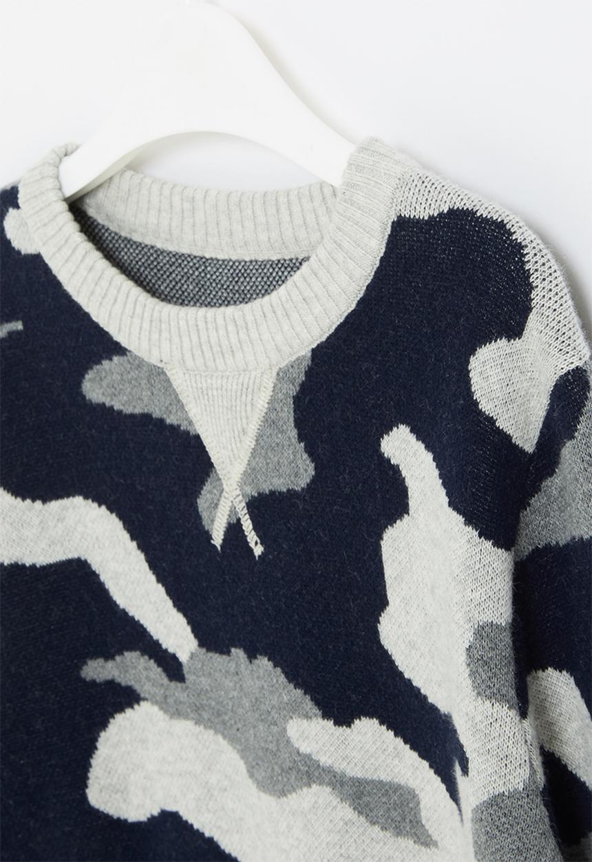 Pop Candy - Boys camo sweater - multi