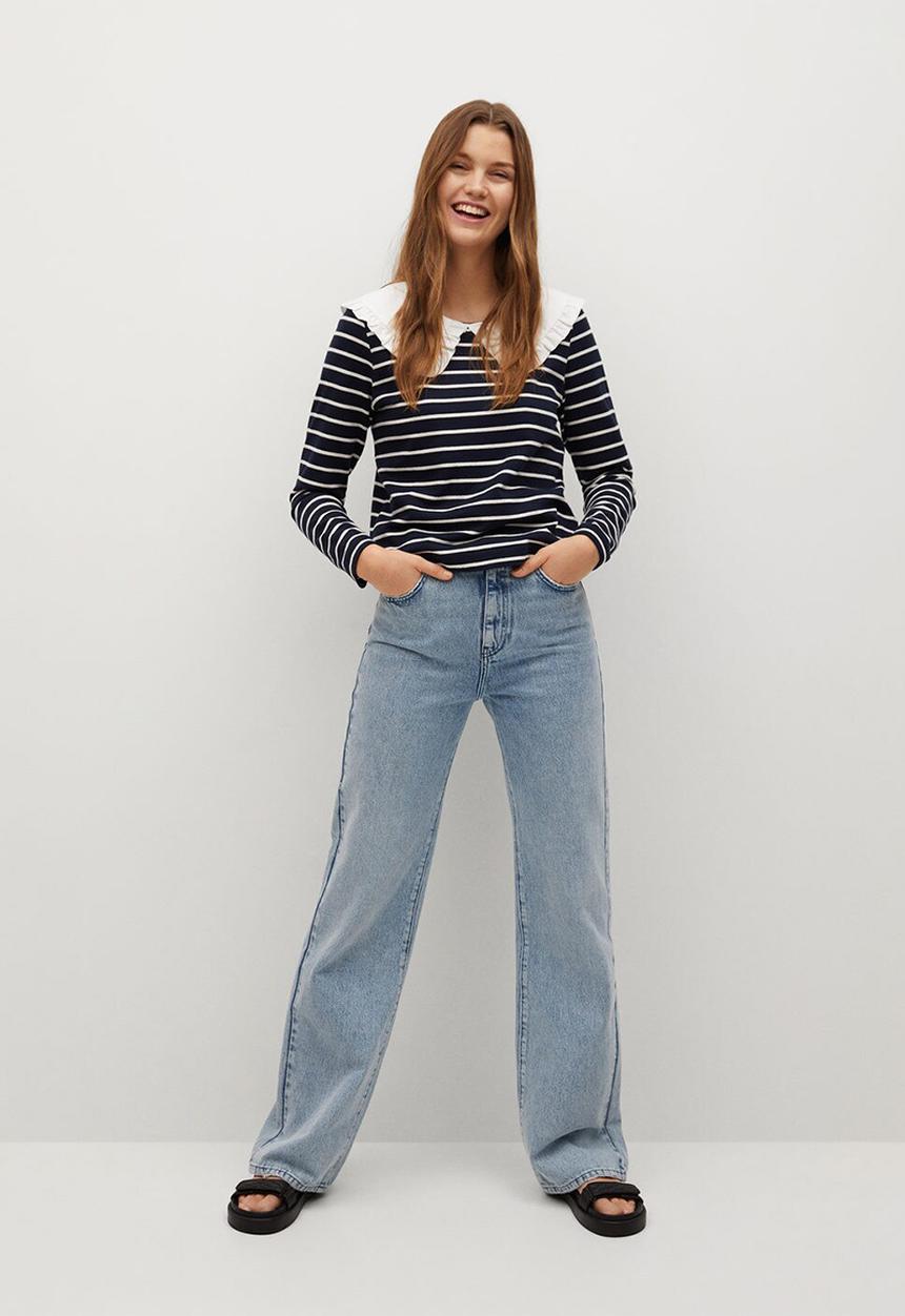 MANGO - Sweatshirt helena - navy & white 