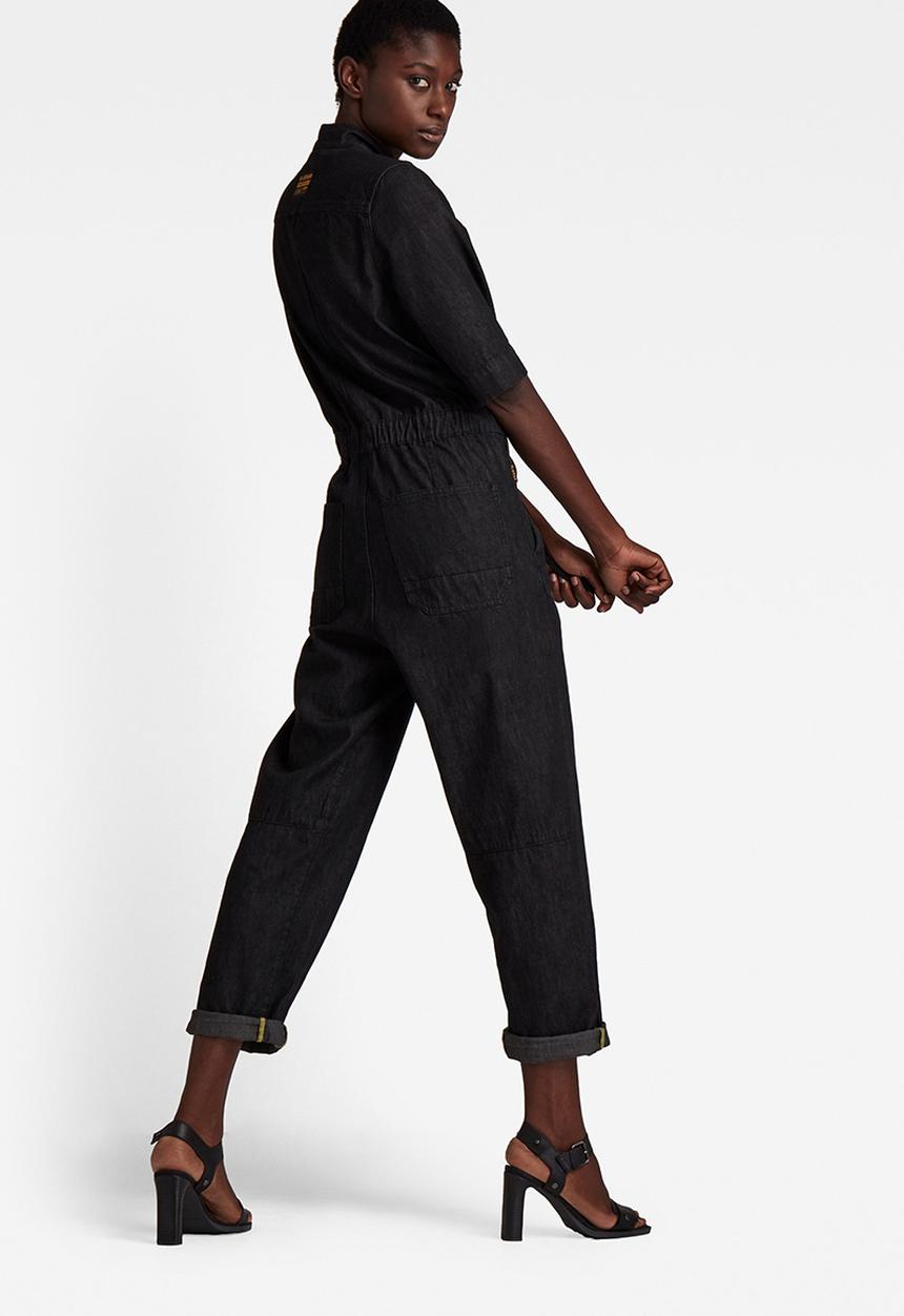 G-STAR - Shortsleeve workwear jumpsuit - pitch black