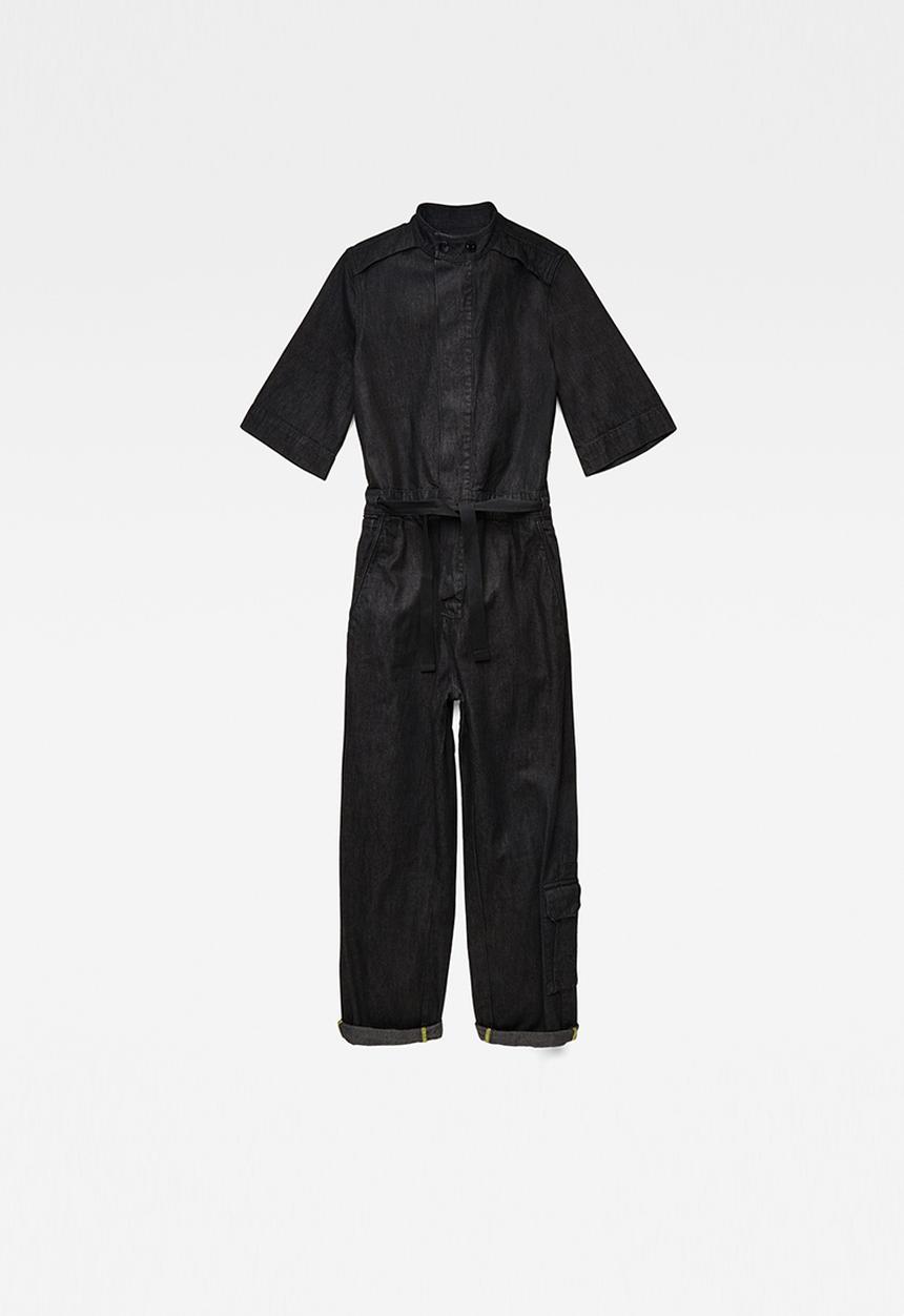 G-STAR - Shortsleeve workwear jumpsuit - pitch black