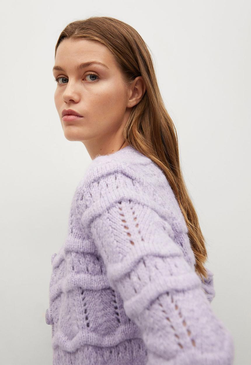 MANGO - Cardigan lupe - purple
