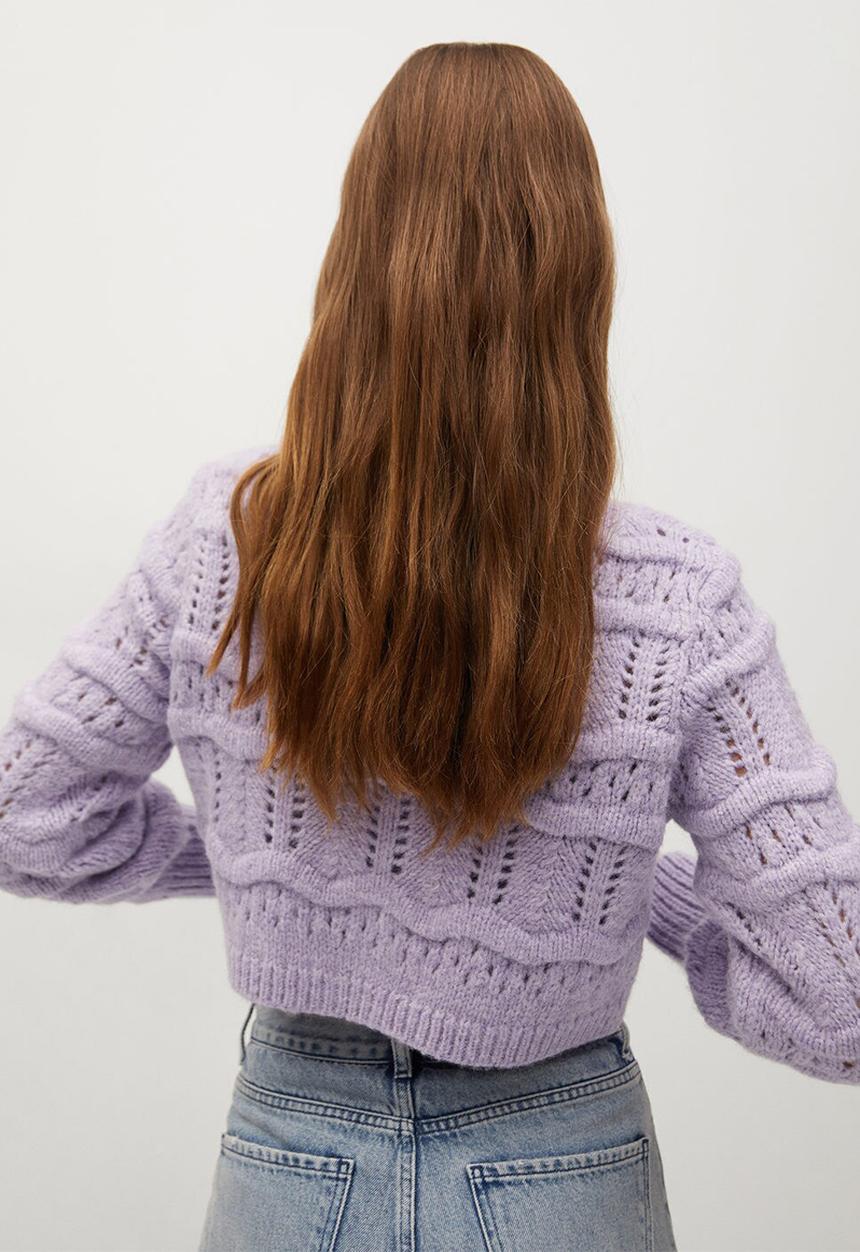 MANGO - Cardigan lupe - purple