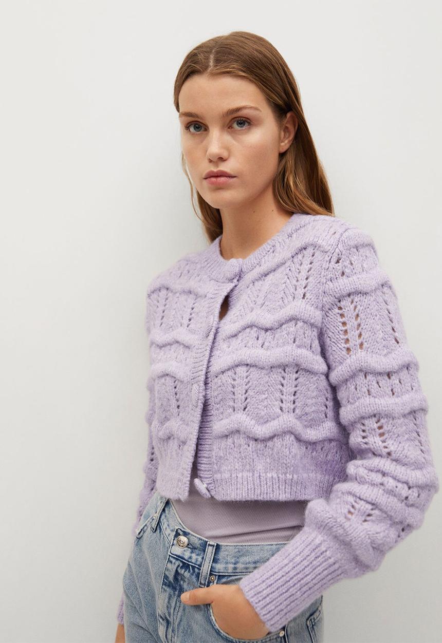 MANGO - Cardigan lupe - purple