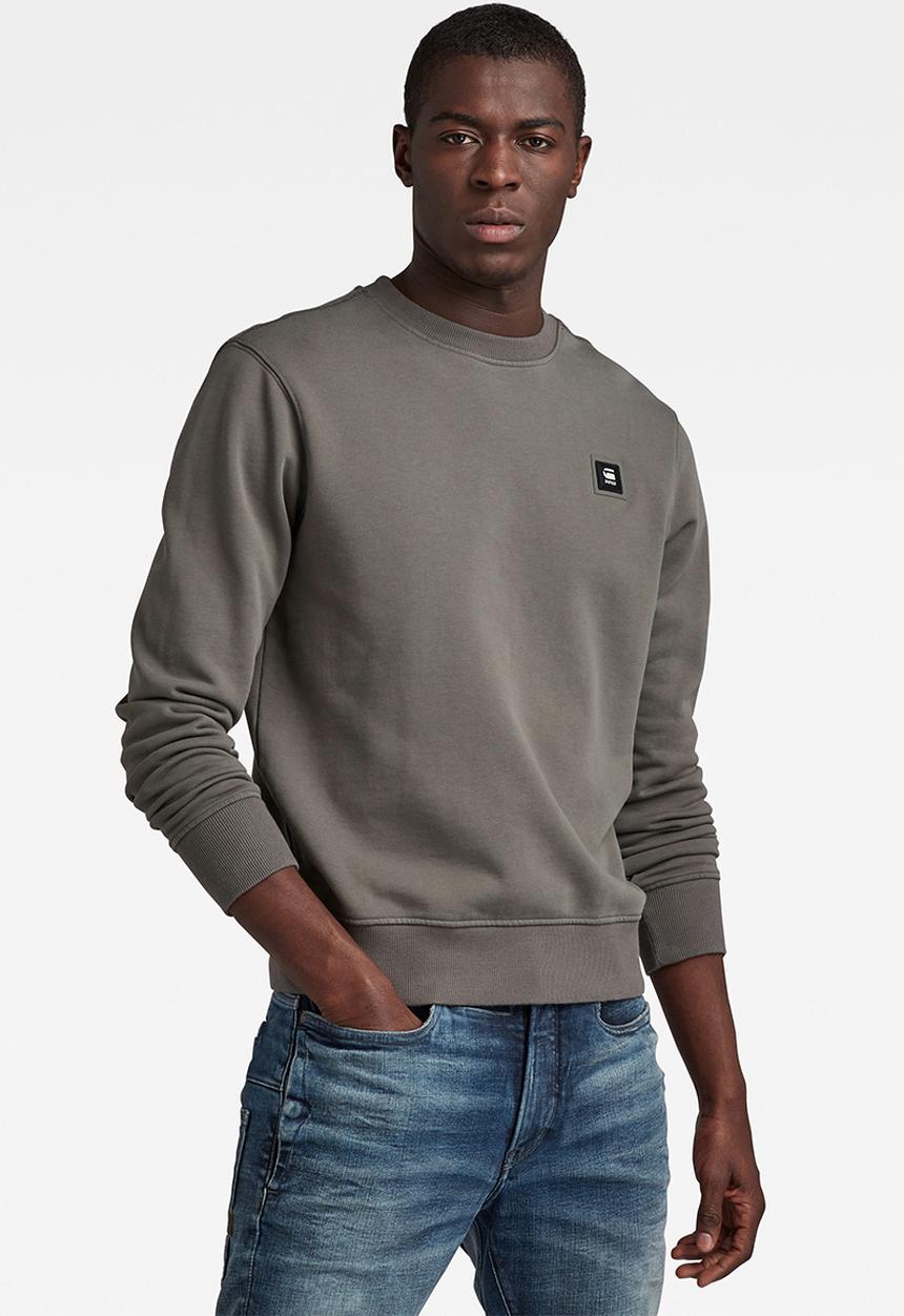 G-STAR - Logo badge sweat - gs grey
