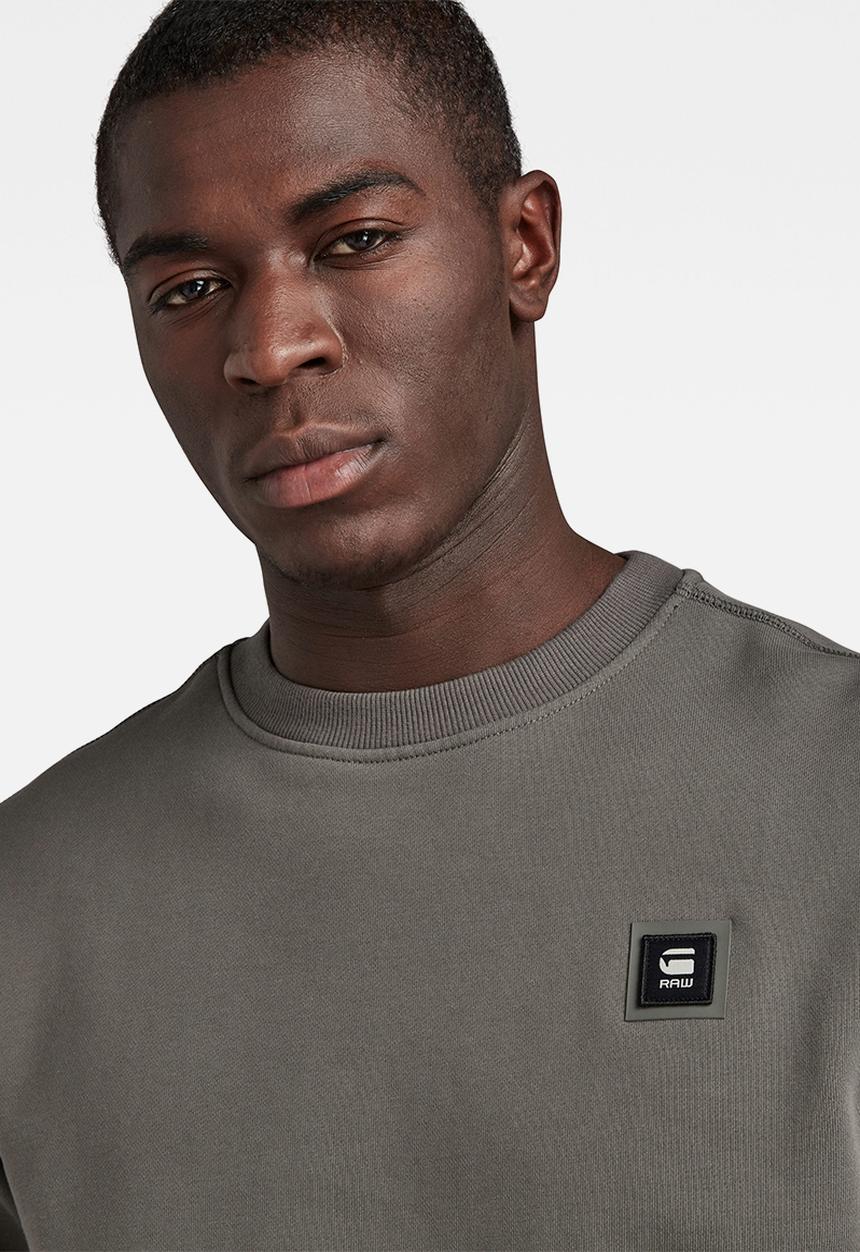 G-STAR - Logo badge sweat - gs grey