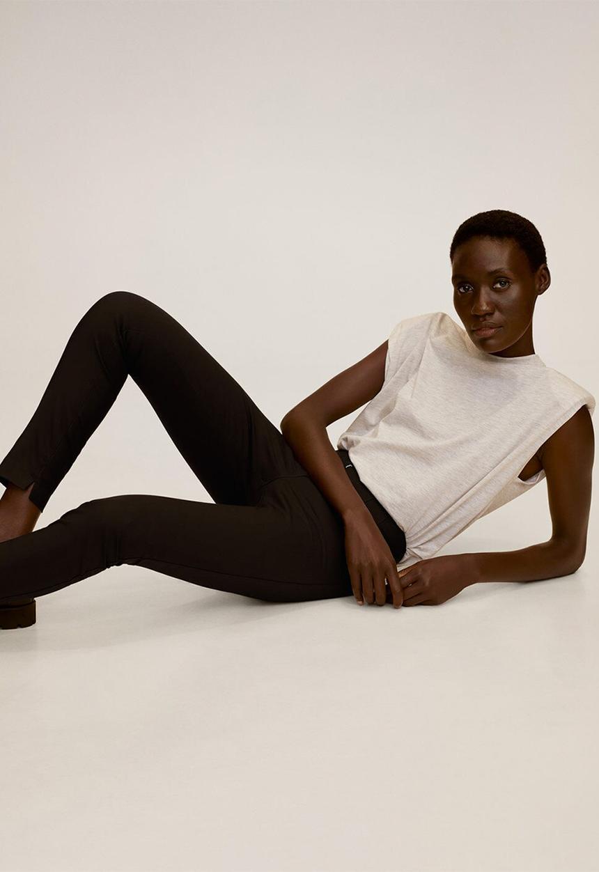 MANGO - Trousers avanti - black