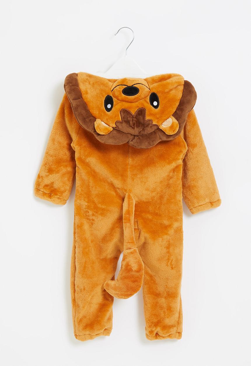 Pop Candy - Baby boys lion onesie - brown