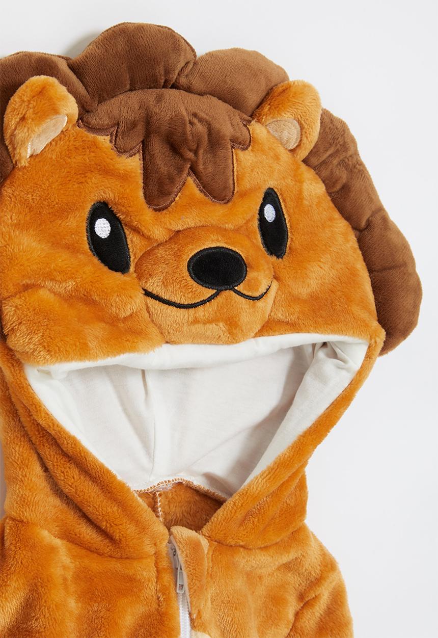 Pop Candy - Baby boys lion onesie - brown
