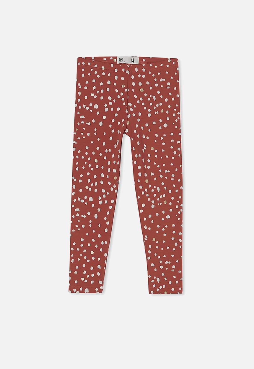 Cotton On - Huggie tights - chutney/fawn animal