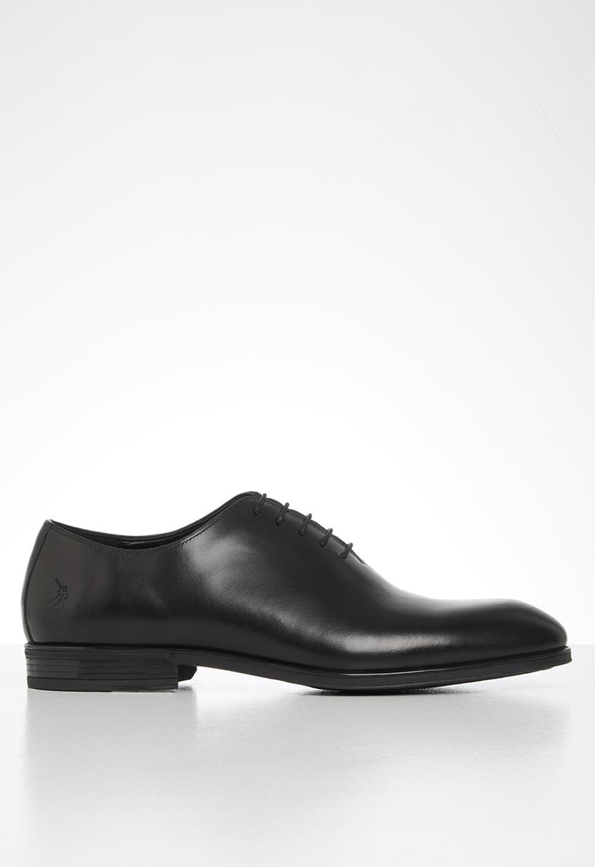 POLO - Austin leather plain vamp formal lace up - black
