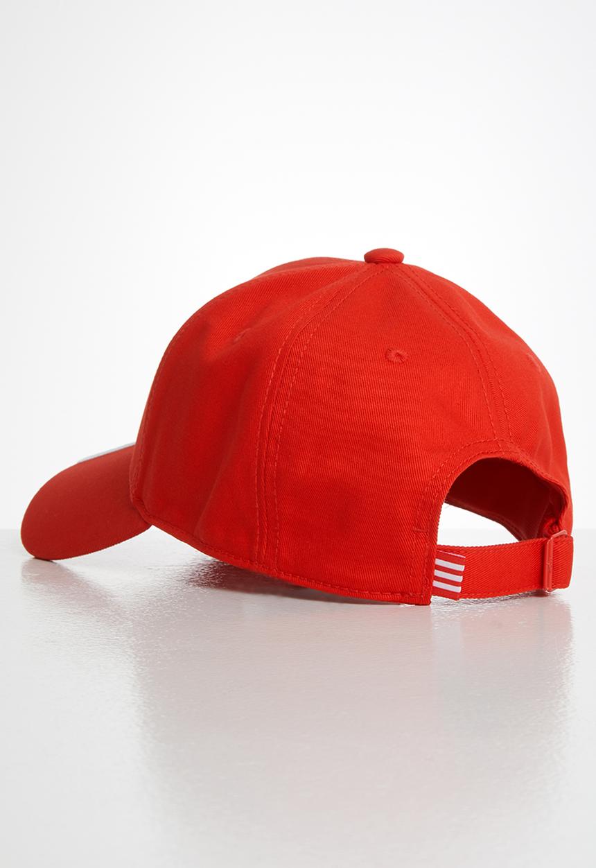 adidas Performance - Baseball 3 stripes cap cotton - red