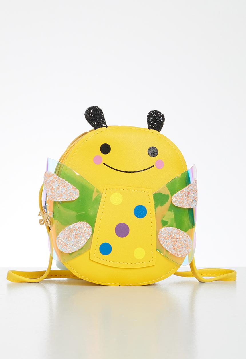 Pop Candy - Girls butterfly sling bag - yellow