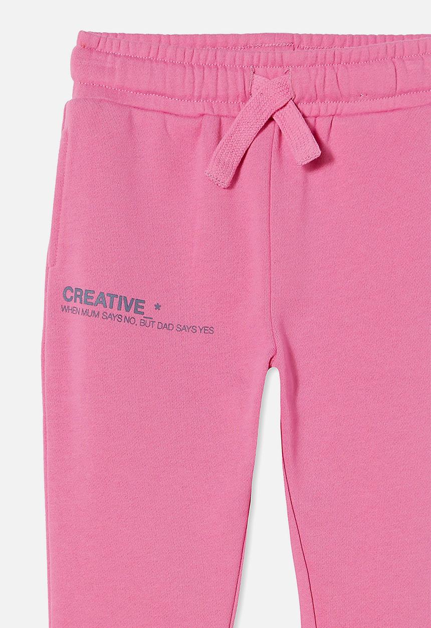 Cotton On - Marlo trackpant - pink gerbera/ creative