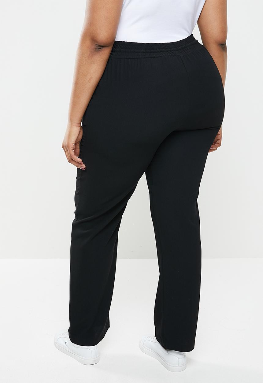 POLO - Plus amelia woven tracksuit pant - black