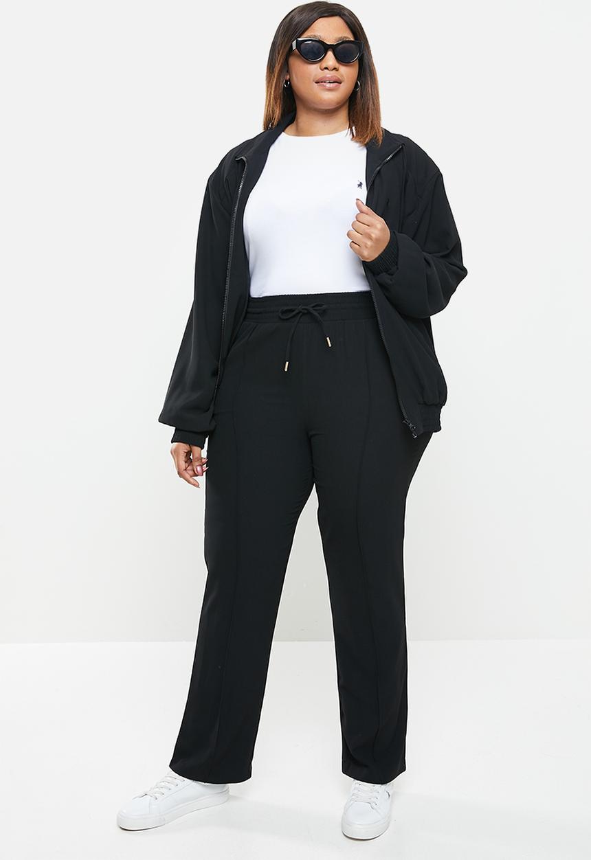 POLO - Plus amelia woven tracksuit pant - black