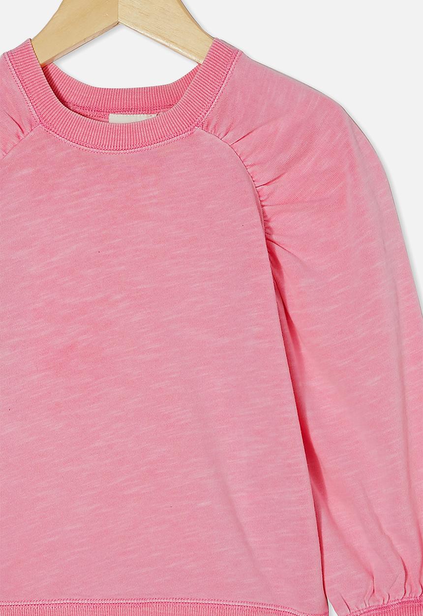Cotton On - Priscilla puff sleeve top - pink gerbera