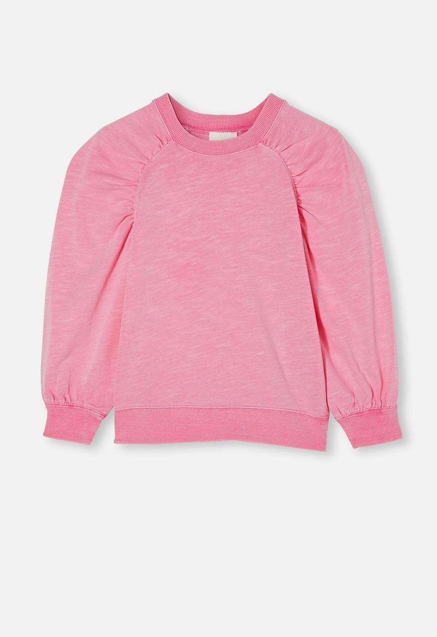 Cotton On - Priscilla puff sleeve top - pink gerbera