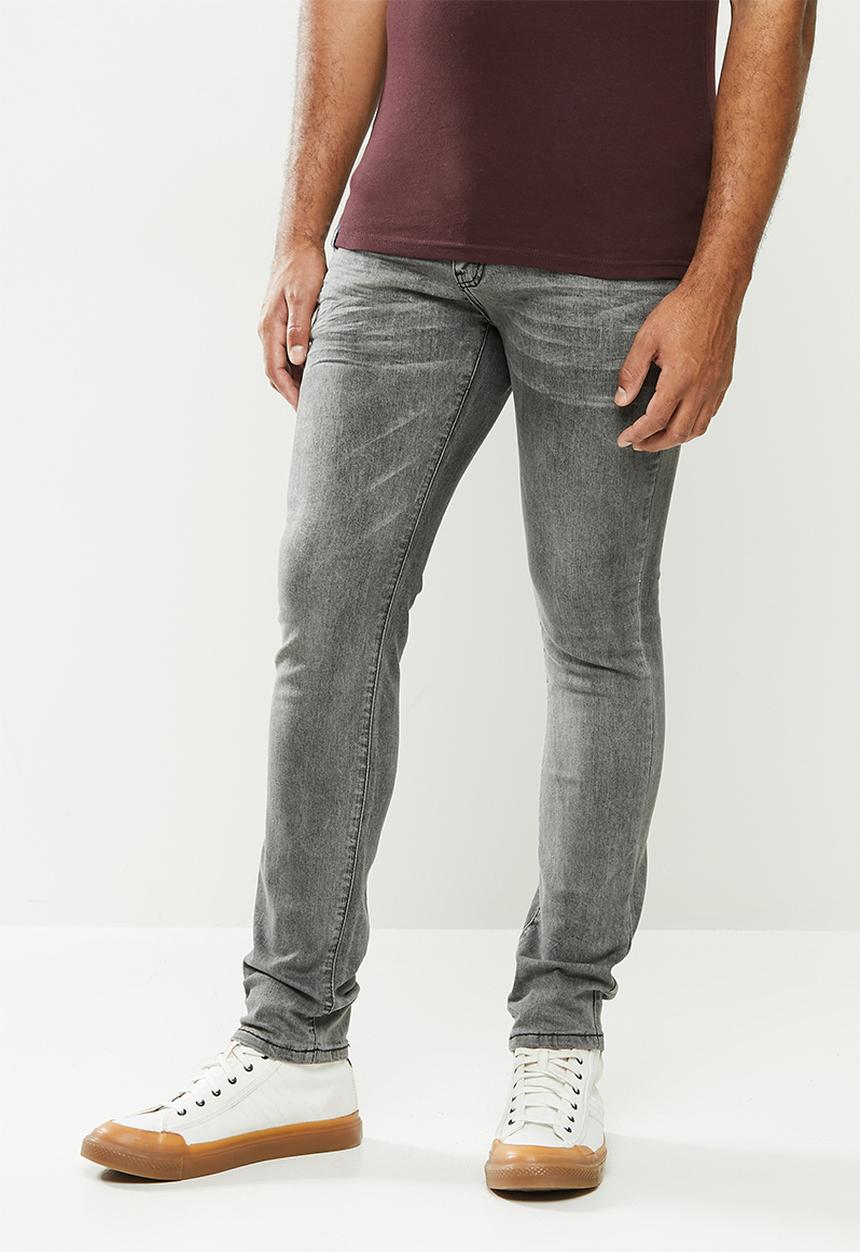 urban° - Mens urban denim jeans - dark grey