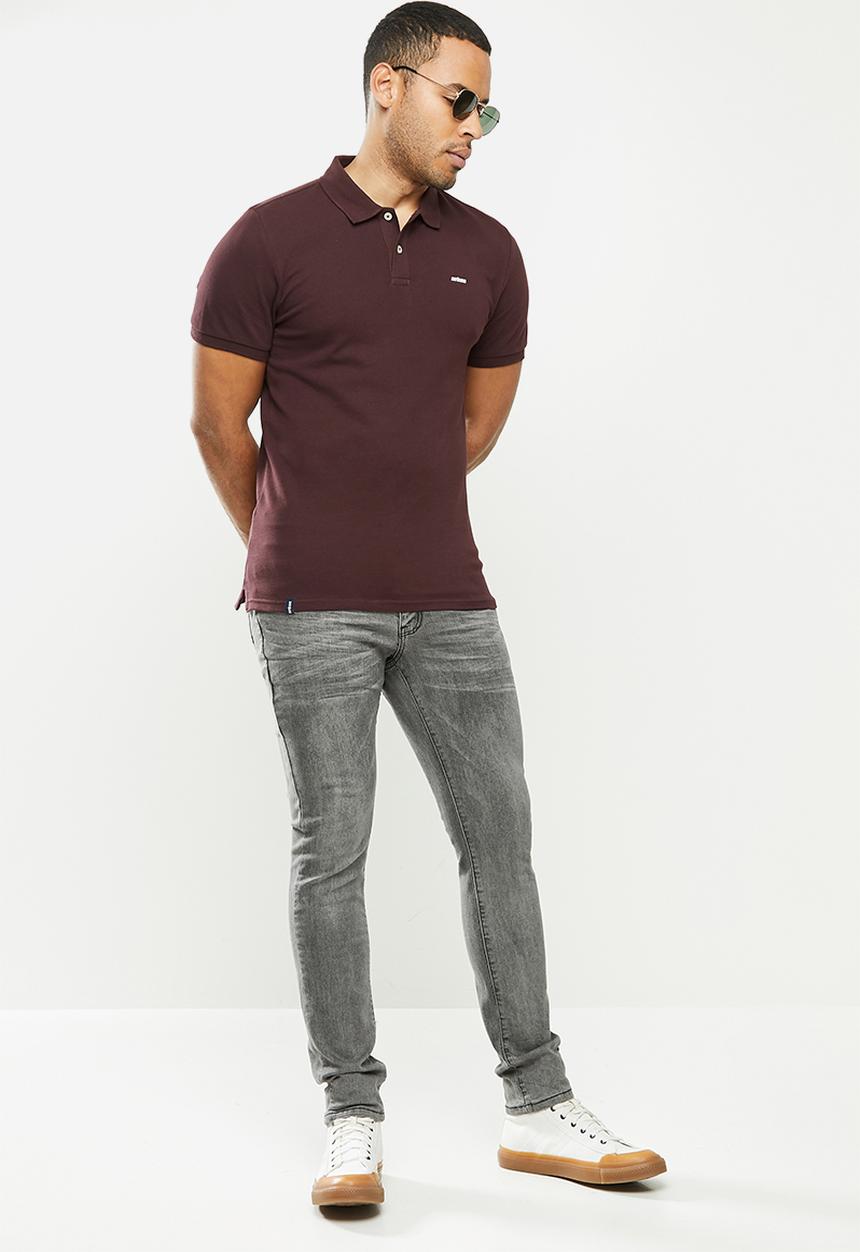 urban° - Mens urban denim jeans - dark grey